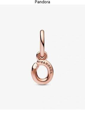 Pandora Letter O Script Alphabet Dangle Charm